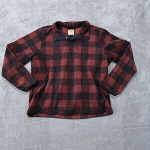 Telluride Clothing Company Sweater Mens XXL Black Fleece Pullover Checkered